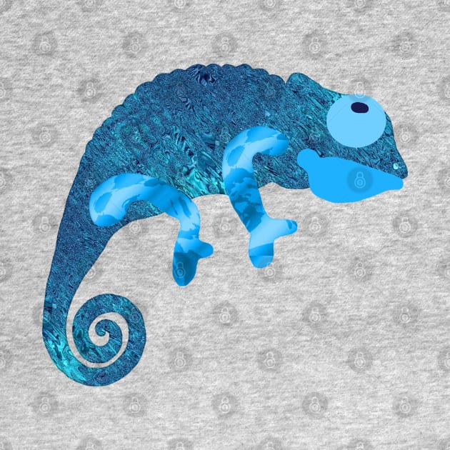 Blue Chameleon by quingemscreations